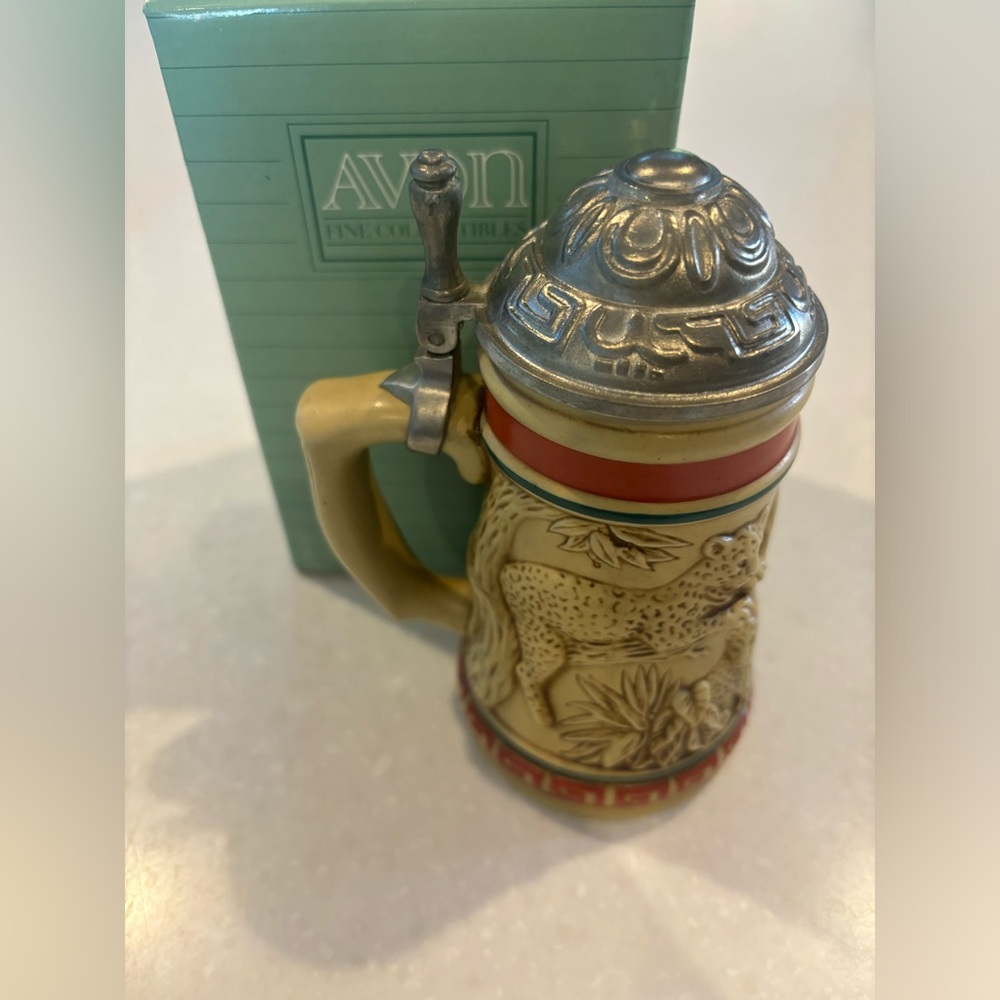 1991 Avon Jaguar Ceramic Stein- Endangered Species Collection